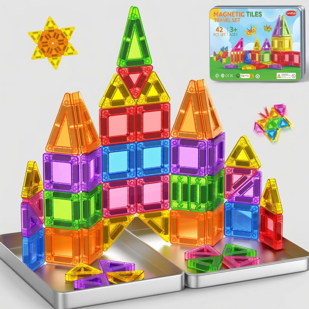 Mini Magnetic Tiles Travel Set